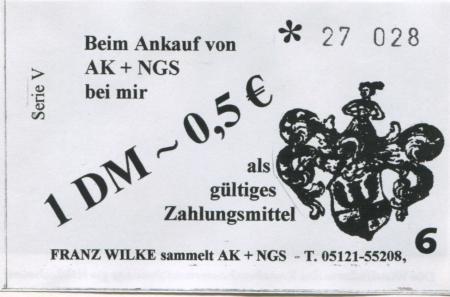 Hildesheim - Wilke, Franz, Ansichtskarten, Notgeld - -- - 1 D-Mark 