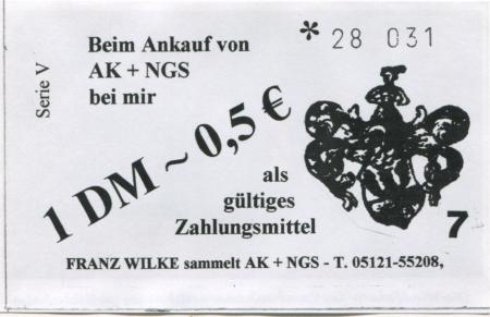 Hildesheim - Wilke, Franz, Ansichtskarten, Notgeld - -- - 1 D-Mark 