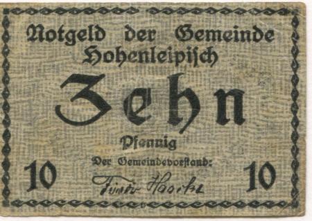 Hohenleipisch - Gemeinde - - 31.12.1920 - 10 Pfennig 