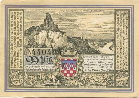 Honnef - Verkehrsvereine Bad Honnef und Rhöndorf - 1.10.1921 - 99 Pfennig 