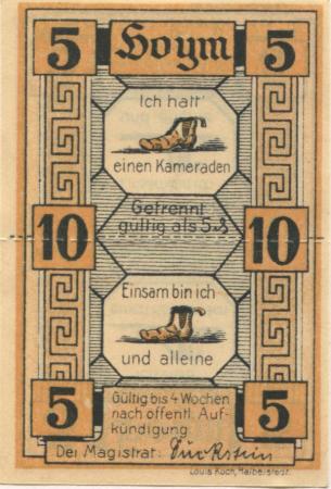 Hoym (heute: Seeland) - Stadt - -- - 10 Pfennig 