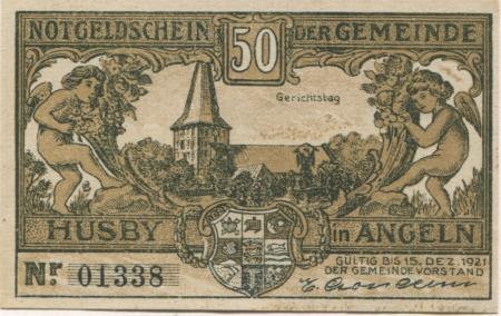 Husby - Gemeinde - - 15.12.1921 - 50 Pfennig 