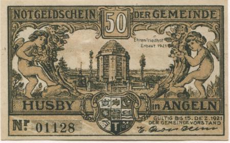 Husby - Gemeinde - - 15.12.1921 - 50 Pfennig 
