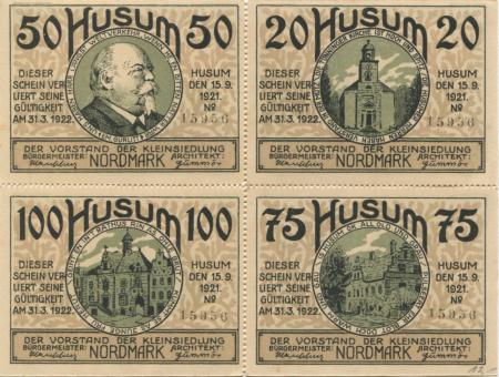 Husum - Kleinsiedlung Nordmark - 15.9.1921 - 31.3.1922 - (245) Pfennig 