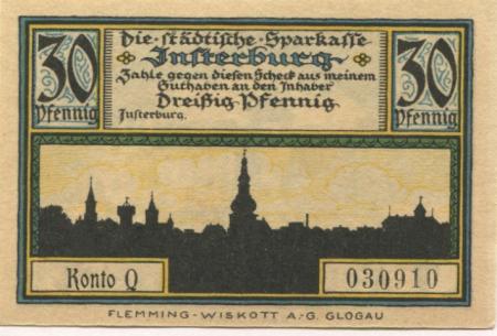 Insterburg (heute: R-Tschernjachowsk) - Städtische Sparkasse - -- - 30 Pfennig 