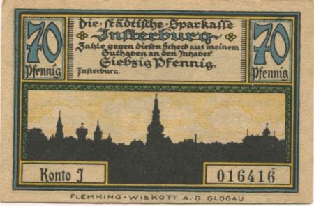 Insterburg (heute: R-Tschernjachowsk) - Städtische Sparkasse - -- - 70 Pfennig 