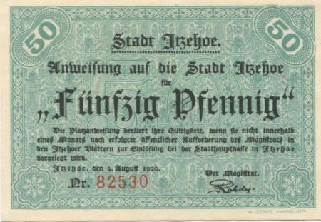 Itzehoe - Stadt - 2.8.1920 - 50 Pfennig 