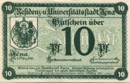 Jena - Stadt - 1.3.1917 - 10 Pfennig 
