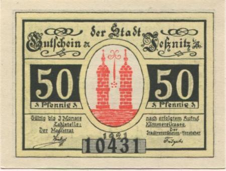 Jeßnitz - Stadt - 1921 - 50 Pfennig 