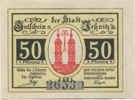 Jeßnitz - Stadt - 1921 - 50 Pfennig 