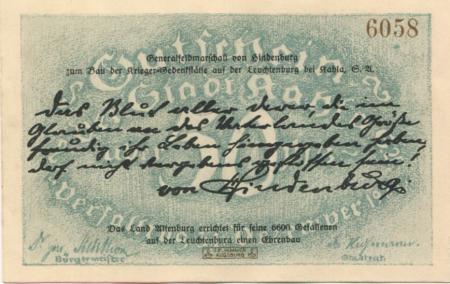 Kahla - Stadt - - 31.12.1921 - 50 Pfennig 