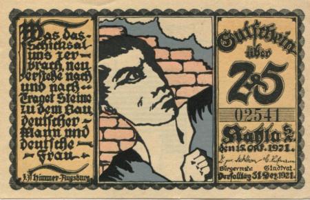Kahla - Stadt - 15.10.1921 - 31.12.1921 - 25 Pfennig 