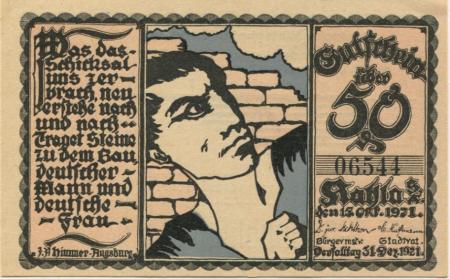 Kahla - Stadt - 15.10.1921 - 31.12.1921 - 50 Pfennig 