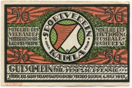 Kahla - Sportverein - - 1.7.1922 - 50 Pfennig 