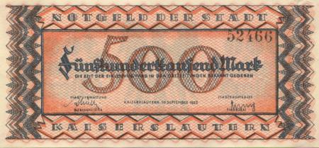 Kaiserslautern - Stadt - 10.9.1923 - 500000 Mark 