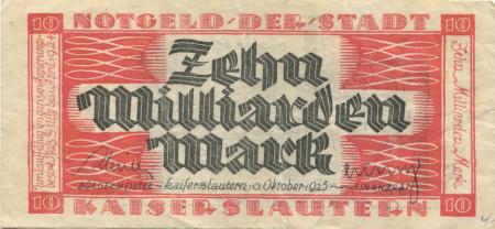 Kaiserslautern - Stadt - 10.10.1923 - 1.4.1924 - 10 Milliarden Mark 