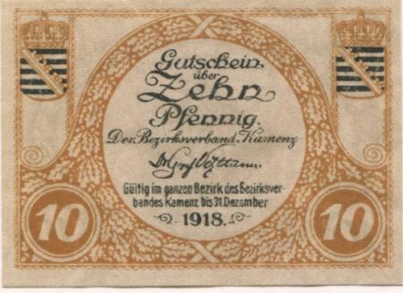 Kamenz - Amtshauptmannschaft - 1917 - 31.12.1918 - 10 Pfennig 
