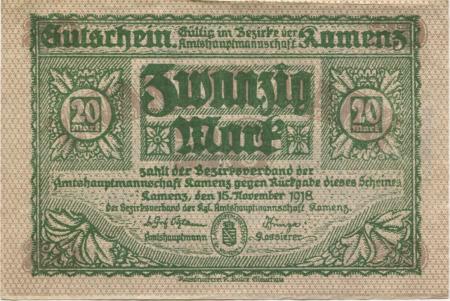 Kamenz - Amtshauptmannschaft -15.11.1918 - 20 Mark 