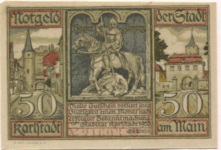 Karlstadt - Stadt - 1920 - 50 Pfennig 