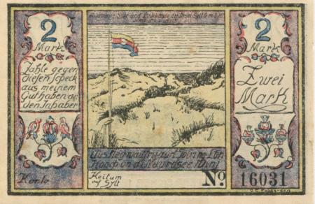 Keitum (heute: Sylt) - Allgemeine Spar- und Leihkasse der insel Sylt - 1922 - 2 Mark 
