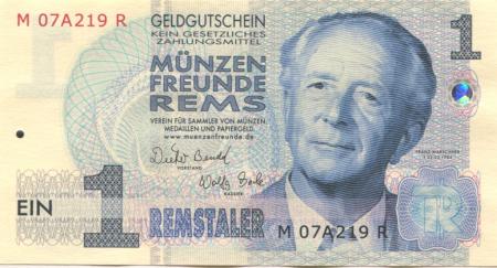 Kernen - Münzenfreunde Unteres Remstal - - 31.12.2007 - 1 Remstaler 