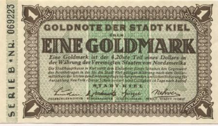 Kiel - Stadt - -- - 1 Gold-Mark 