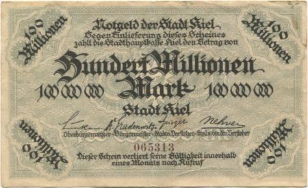 Kiel - Stadt - -- - 100 Millionen Mark 