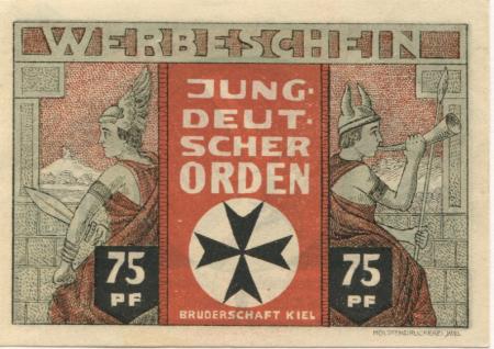 Kiel - Jungdeutscher Orden, Bruderschaft Kiel - -- - 75 Pfennig 
