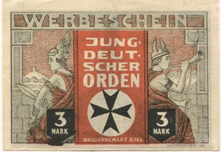 Kiel - Jungdeutscher Orden, Bruderschaft Kiel - -- - 3 Mark 
