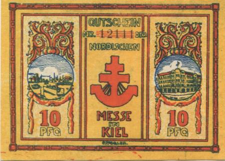 Kiel - Nordische Messe (Geschäftsführung) - - 15.10.1921 - 10 Pfennig 