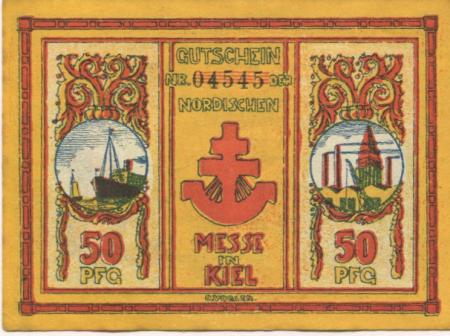 Kiel - Nordische Messe (Geschäftsführung) - - 15.10.1921 - 50 Pfennig 