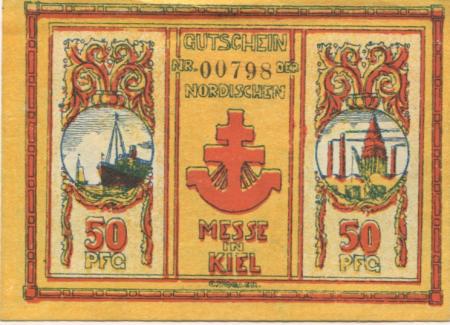 Kiel - Nordische Messe (Geschäftsführung) - - 15.10.1921 - 50 Pfennig 