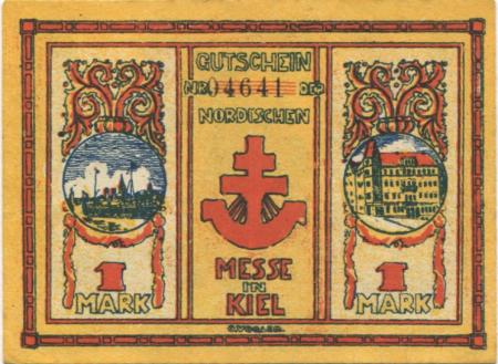 Kiel - Nordische Messe (Geschäftsführung) - - 15.10.1921 - 1 Mark 