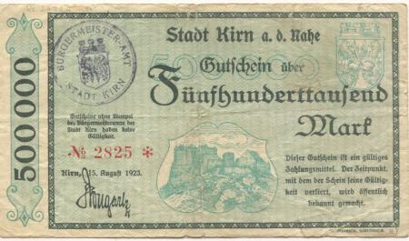 Kirn - Stadt - 15.8.1923 - 500000 Mark 