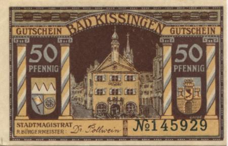 Kissingen (Bad) - Stadt - 1919 - 50 Pfennig 