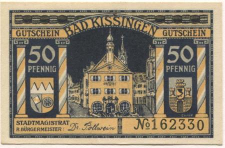 Kissingen (Bad) - Stadt - 1920 - 50 Pfennig 