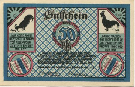 Königsberg (heute: R-Kaliningrad) - Briefmarken- und Notgeldhandlung Markenhaus des Ostens Eluka GmbH - 23.5.1921 - 31.12.1922 - 50 Pfennig 
