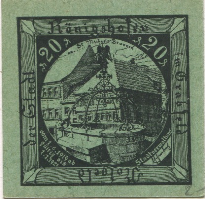 Königshofen - Stadt - 1.6.1919 - 1.1.1921 - 20 Pfennig 