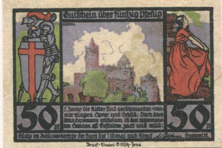 Kösen (heute: Naumburg) - Rudelsburger Burgwirtschaft - -- - 50 Pfennig 