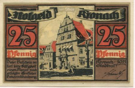 Kronach - Stadt - 1921 - 25 Pfennig 