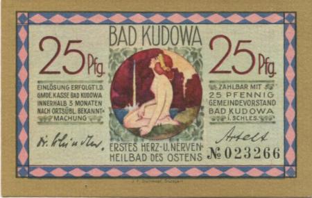Kudowa (Bad) (heute: PL-Kudowa-Zdroj) - Gemeinde - -- - 25 Pfennig 