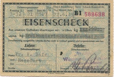 Kulmbach - Reder, Max, Inhaber: Wabag Wasserreinigungsbau - 22.6.1949 - 368 kg 