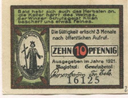 Langewiesen - Stadt - 1921 - 10 Pfennig 