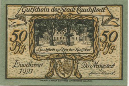 Lauchstedt (Bad) - Stadt - 1921 - 50 Pfennig 