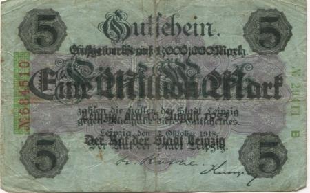 Leipzig - Stadt - 10.8.1923 - 1 Million Mark 