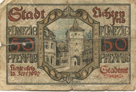 Lichtenfels - Stadt - 23.2.1920 - 50 Pfennig 