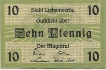 Liebenwerda (Bad) - Stadt - -- - 10 Pfennig 