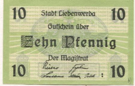 Liebenwerda (Bad) - Stadt - -- - 10 Pfennig 