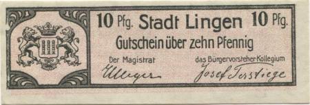 Lingen - Stadt - - 1.4.1920 - 10 Pfennig 