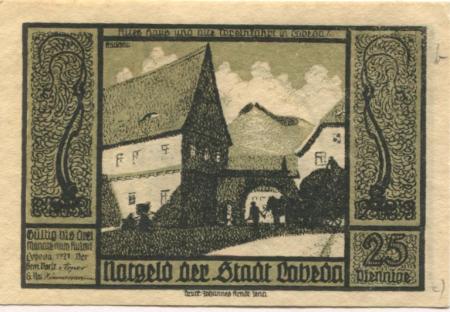 Lobeda (heute: Jena) - Stadt - 1921 - 25 Pfennig 